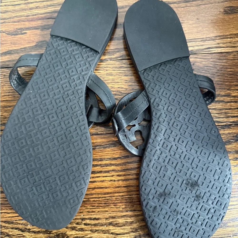 Tory Burch Miller black gold sandal 9.5
